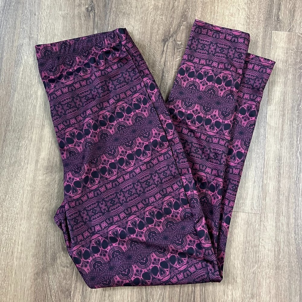 Torrid Skull Pink Purple Skull Patterned Leggings Sz 2X